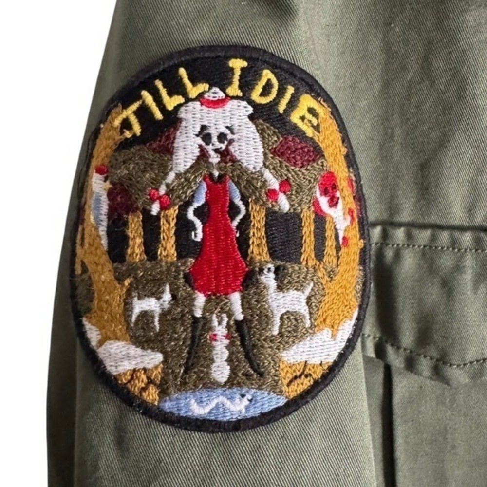 Zadig & Voltaire Kayak Mili Gold Skull Military Jacket L - Picture 3 of 10